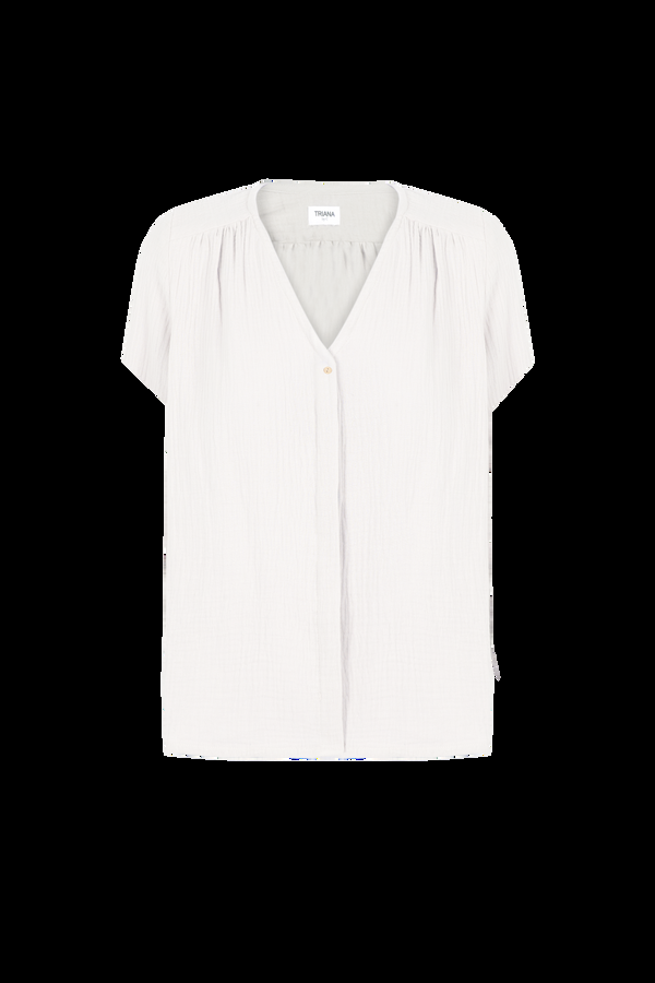 Triana By C Blusa BURNI algodón orgánico blanco Rebajas top