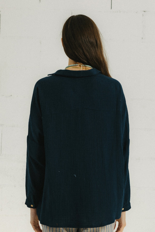 Triana By C Blusa STAR algodón orgánico navy Últimos 3 días