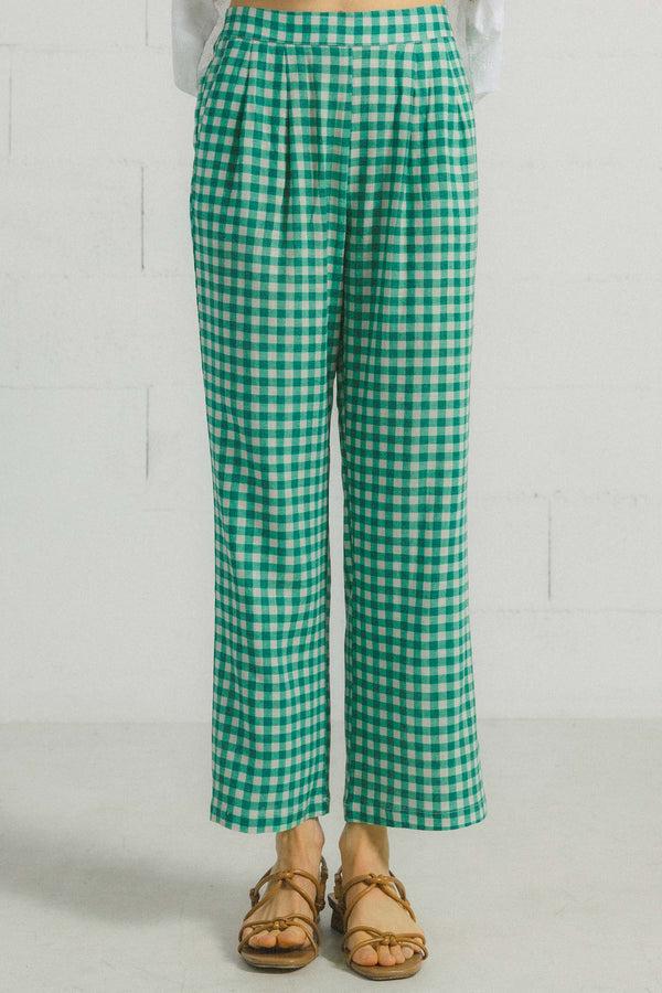 Triana By C Pantalón MILLET VICHY VERDE
