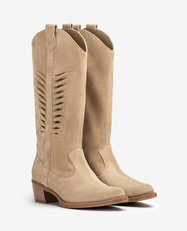 unisa Bota cowboy con detalle en la caña En oferta