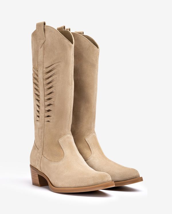 unisa Bota cowboy con detalle en la caña En oferta
