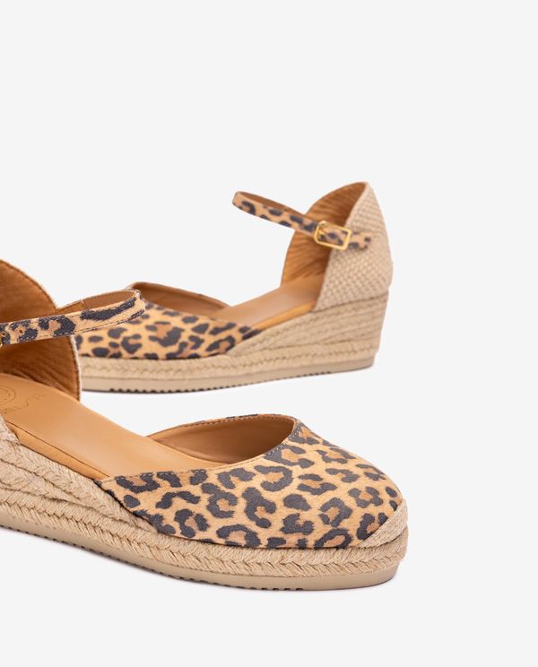 unisa Alpargata de cuña baja en ante estampado ÚLTIMAS EDICIONES