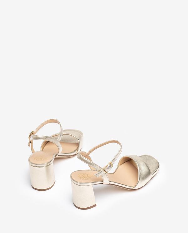 unisa Sandalia en piel metalizada Oferta especial