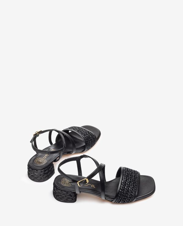 unisa Sandalia con tacón de rafia Última moda