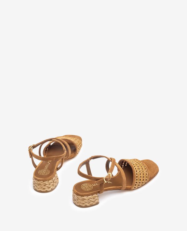 unisa Sandalia con tacón de rafia Descuento por venta flash