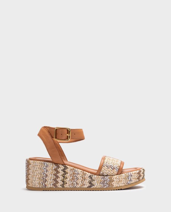 unisa Sandalia de rafia con pulsera