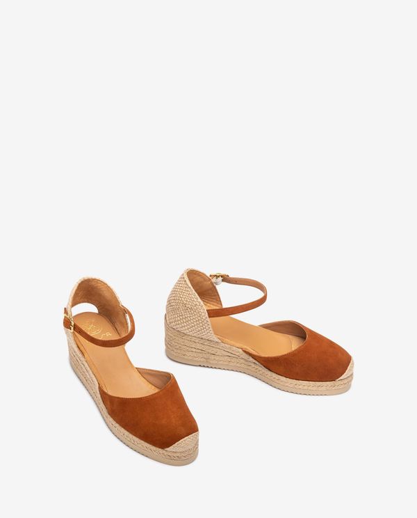 unisa Alpargata de cuña baja en ante En oferta