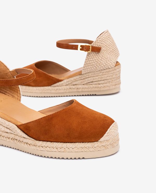 unisa Alpargata de cuña baja en ante En oferta