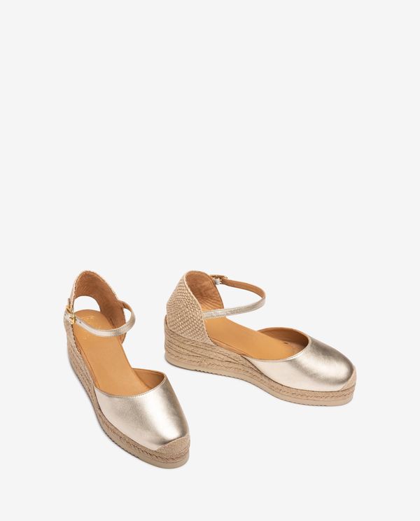 unisa Alpargata de cuña baja metalizada Oferta exclusiva