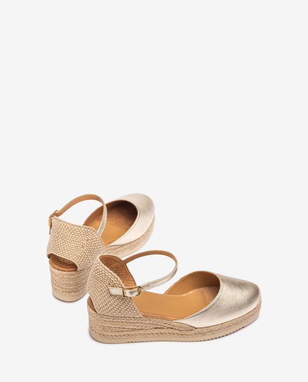 unisa Alpargata de cuña baja metalizada Oferta exclusiva
