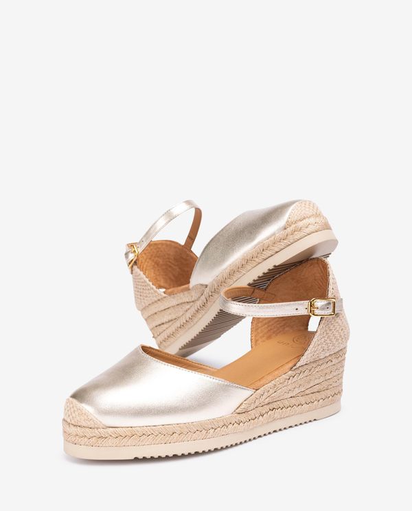 unisa Alpargata de cuña baja metalizada Oferta exclusiva