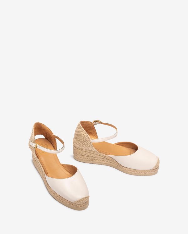 unisa Alpargata de cuña baja en piel Última moda