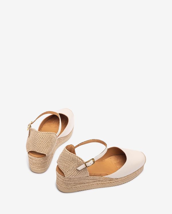 unisa Alpargata de cuña baja en piel Última moda