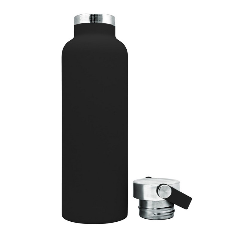vin bouquet Botellas Sport con Asa de Doble Pared Acero Inoxidable Negro 750 ml Outlet online