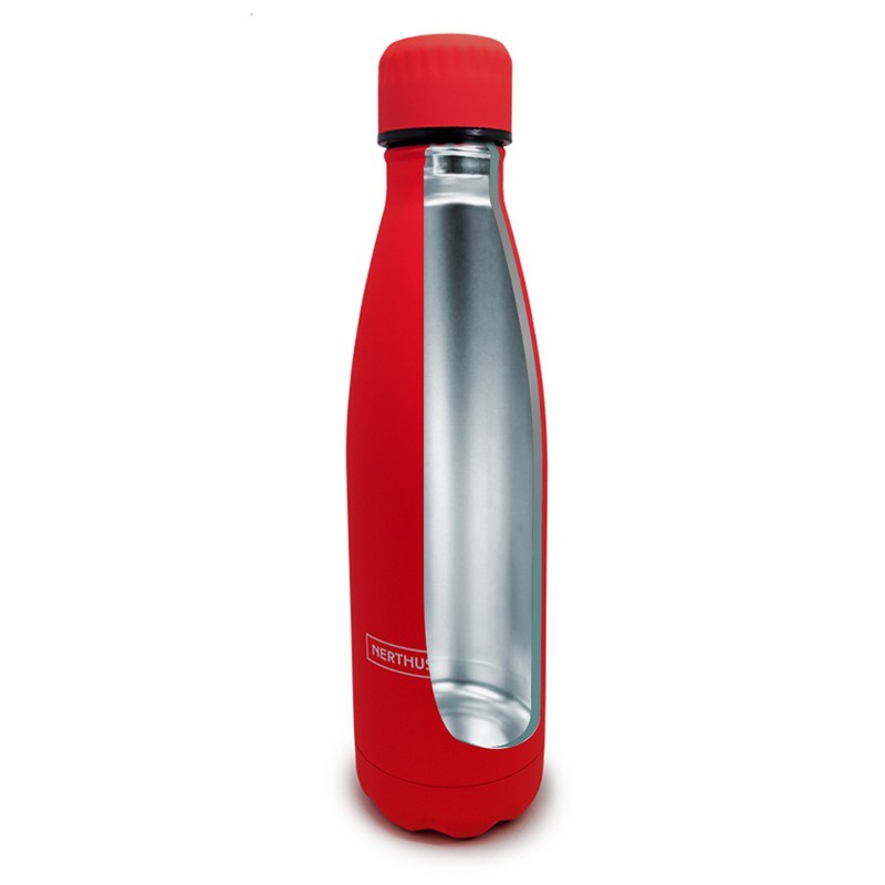 vin bouquet Botellas de Doble Pared de Acero inoxidable - 500 ml Rojo En oferta