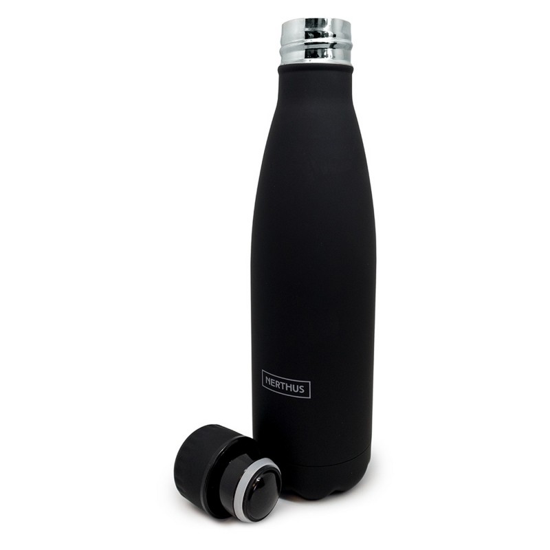 vin bouquet Botella de doble pared de acero inoxidable - 500 ml Negra