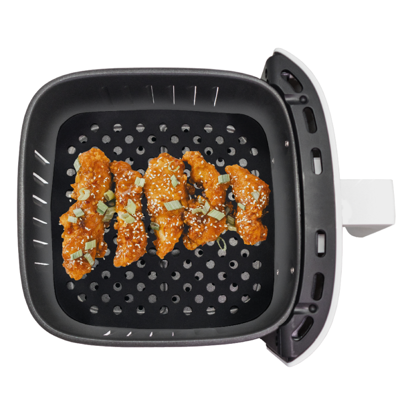 vin bouquet Bandeja Base Cuadrada Perforada Reutilizable de Silicona para Freidora de Aire Venta caliente