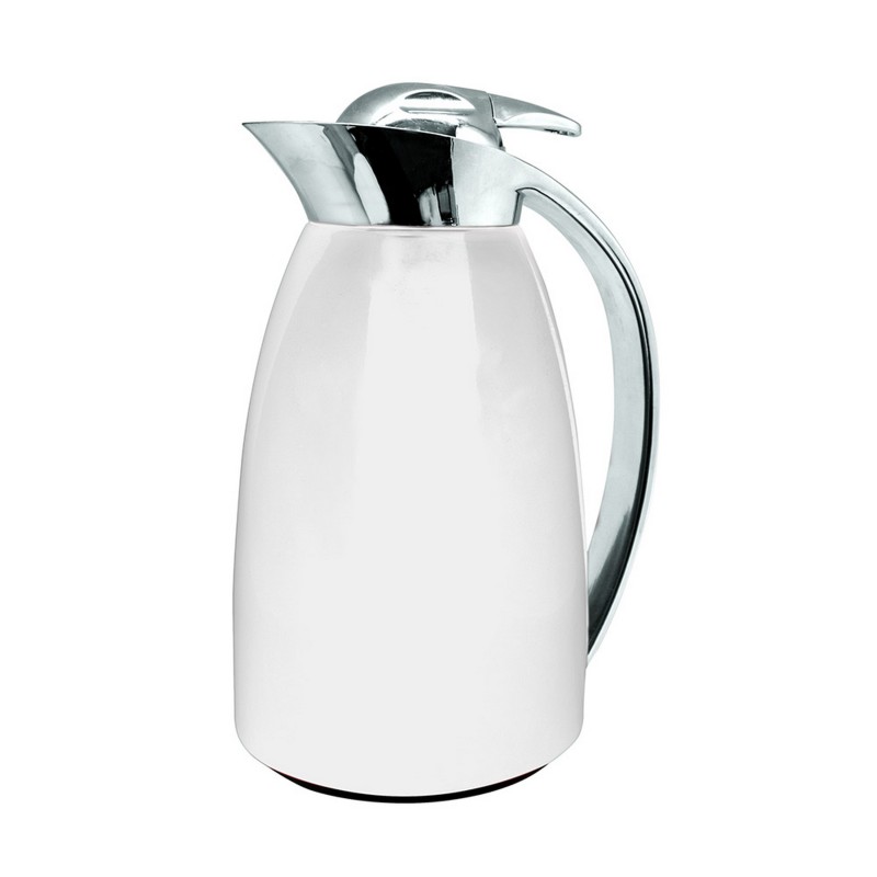 vin bouquet Jarra Térmica de Doble Pared de Acero Inoxidable e Interior de Cristal Blanco