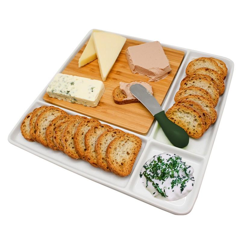 vin bouquet Plato Snacks / Madera