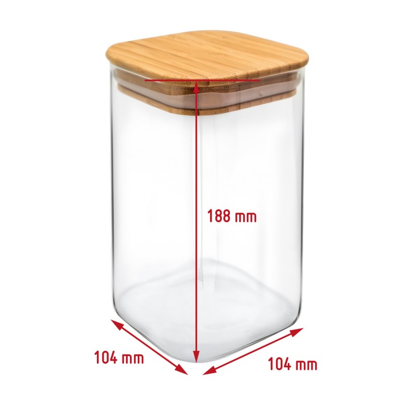 vin bouquet Tarro de Cristal Rectangular 1100 ml En línea