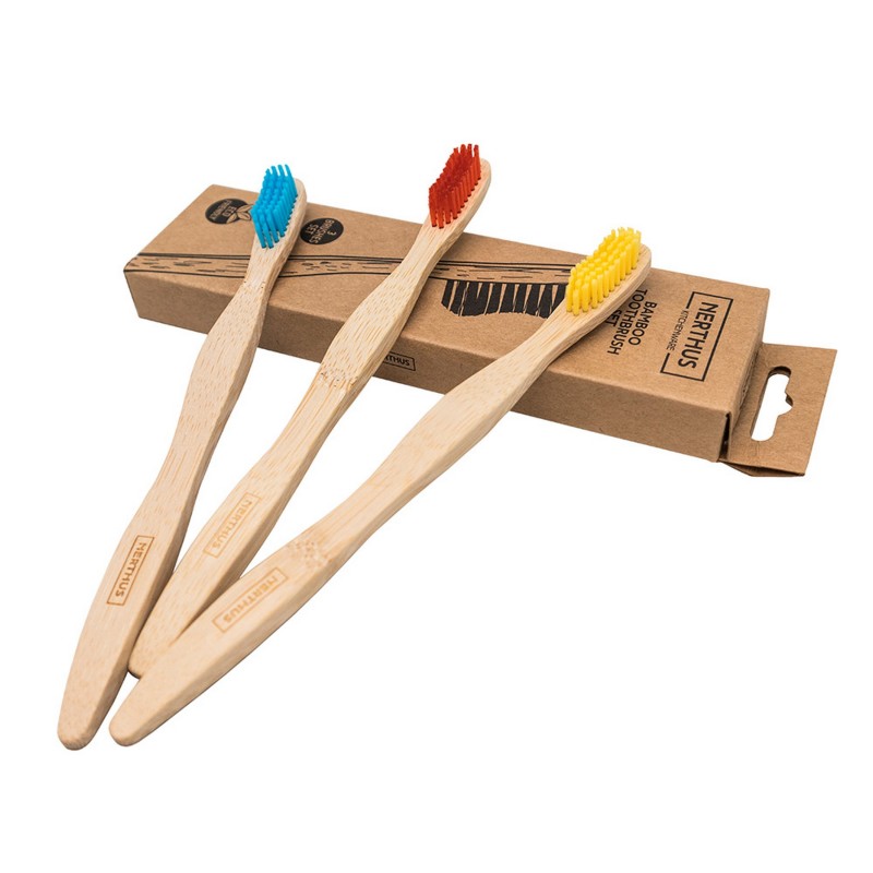 vin bouquet Set de 3 cepillos de dientes bambú Rebajas online