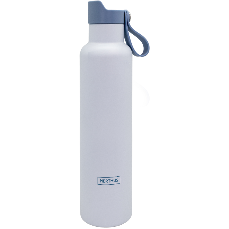 vin bouquet Botella Deportiva CLICK & DRINK de Doble Pared de 750 ml con Tapón de Clic Azul Cielo
