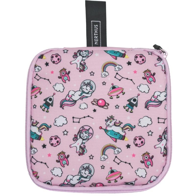 vin bouquet Bolsa isotérmica para Sandwich Reutilizable Ecológica Adaptable fácil de Limpiar Unicornios