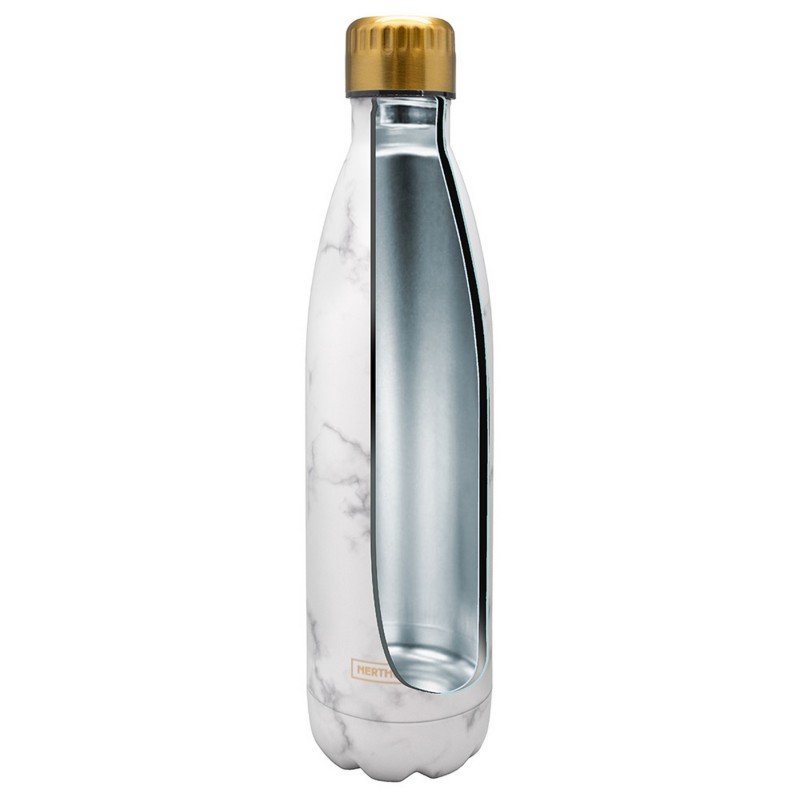 vin bouquet Botellas de Doble Pared de Acero inoxidable - 750 ml Marmol Blanco Tienda de fábrica