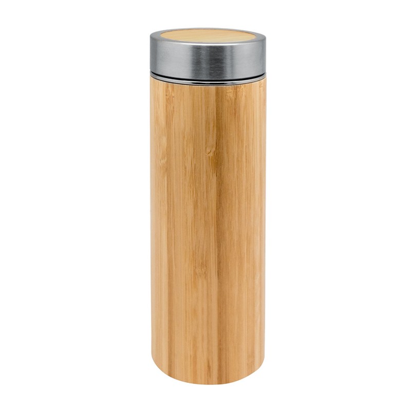 vin bouquet Termo té DOBLE PARED acero 360 ml bambú