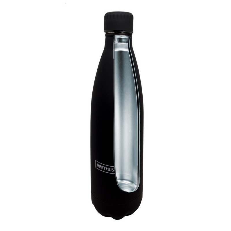 vin bouquet Botellas de Doble Pared de Acero inoxidable - 750 ml Negro Rebajas