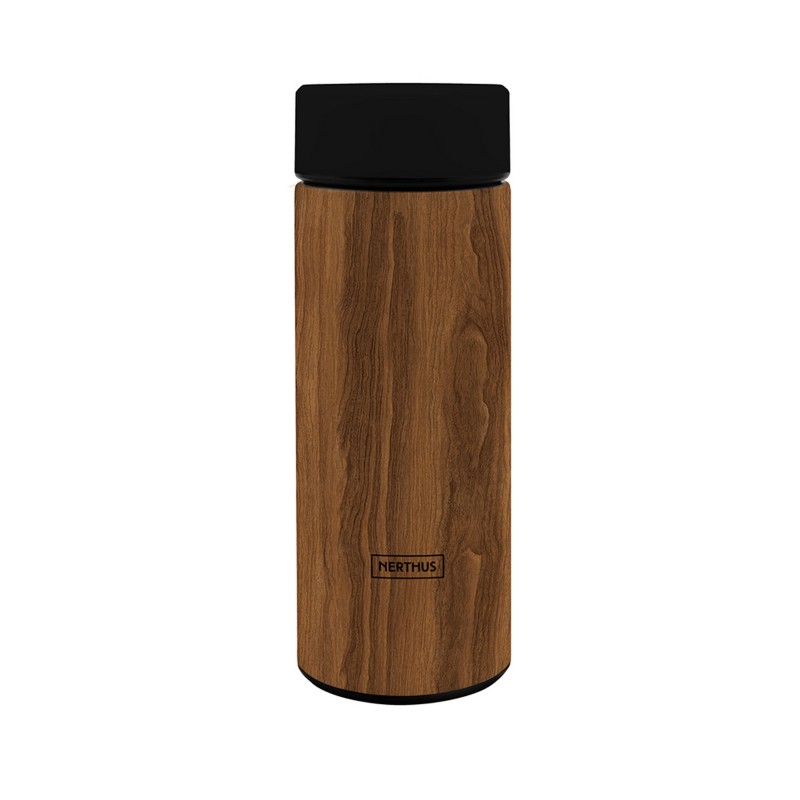 vin bouquet Termo té DOBLE PARED acero 300 ml madera