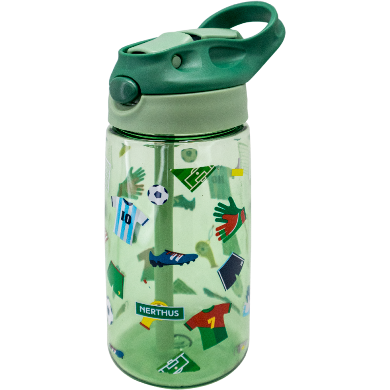 vin bouquet Botella Infantil Reutilizable Libre de BPA Boquilla plegable Ergonómica Resistente Duradera Ligera Futbol Ahorra y exporta