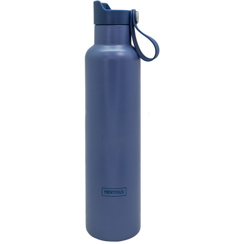 vin bouquet Botella Deportiva CLICK & DRINK de Doble Pared de 750 ml con Tapón de Clic Azul Navy