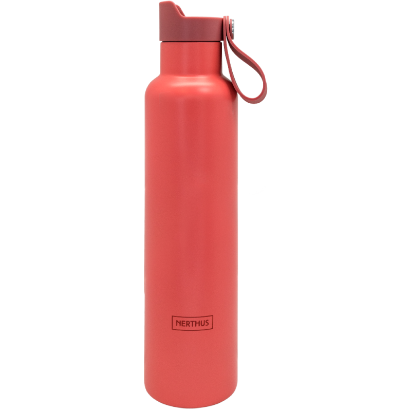 vin bouquet Botella Deportiva CLICK & DRINK de Doble Pared de 750 ml con Tapón de Clic Coral