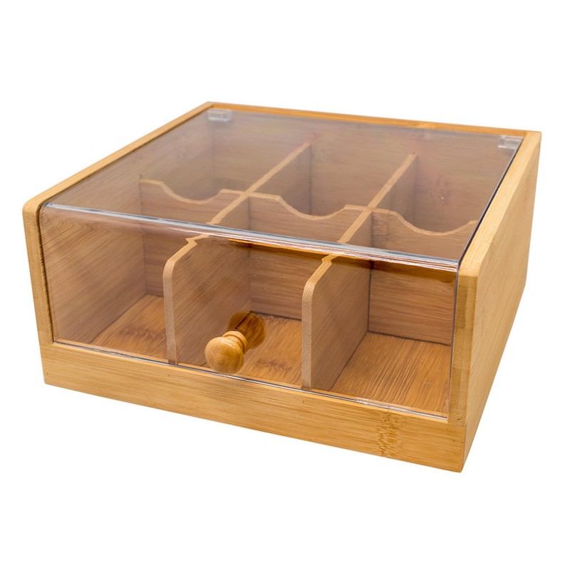 vin bouquet Caja organizadora de bolsitas de Té 6 departamentos
