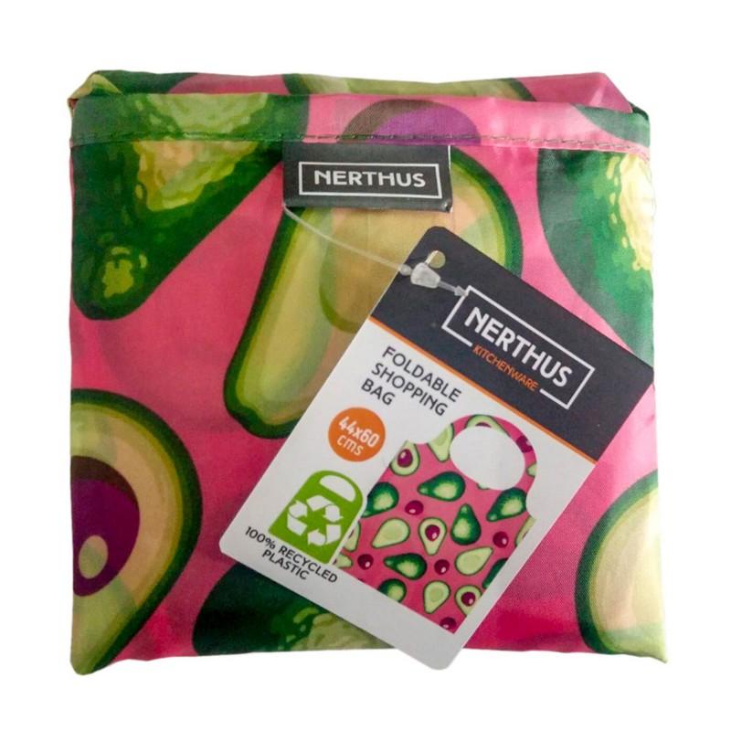 vin bouquet Bolsa de la compra plegable. Plástico 100% reciclado Aguacates Grandes ahorros