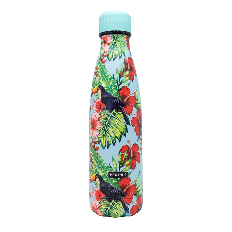 vin bouquet Botella Loros y Tucanes AZUL 500ml doble pared