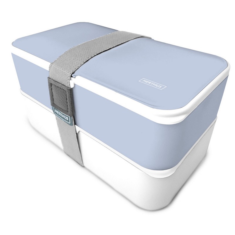 vin bouquet Doble Lunch Box Azul Pastel