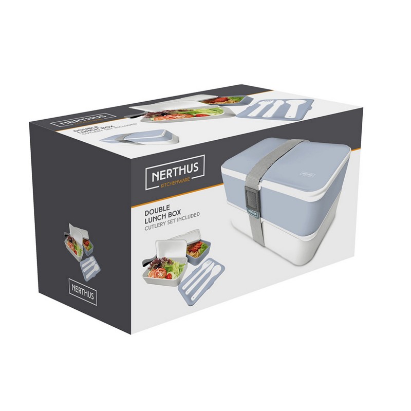 vin bouquet Doble Lunch Box Azul Pastel Solo hoy