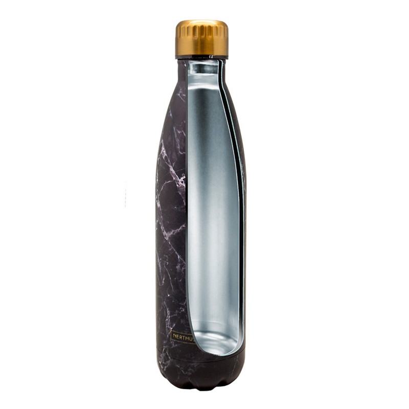vin bouquet Botellas de Doble Pared de Acero inoxidable - 750 ml Marmol Negro Devoluciones gratuitas
