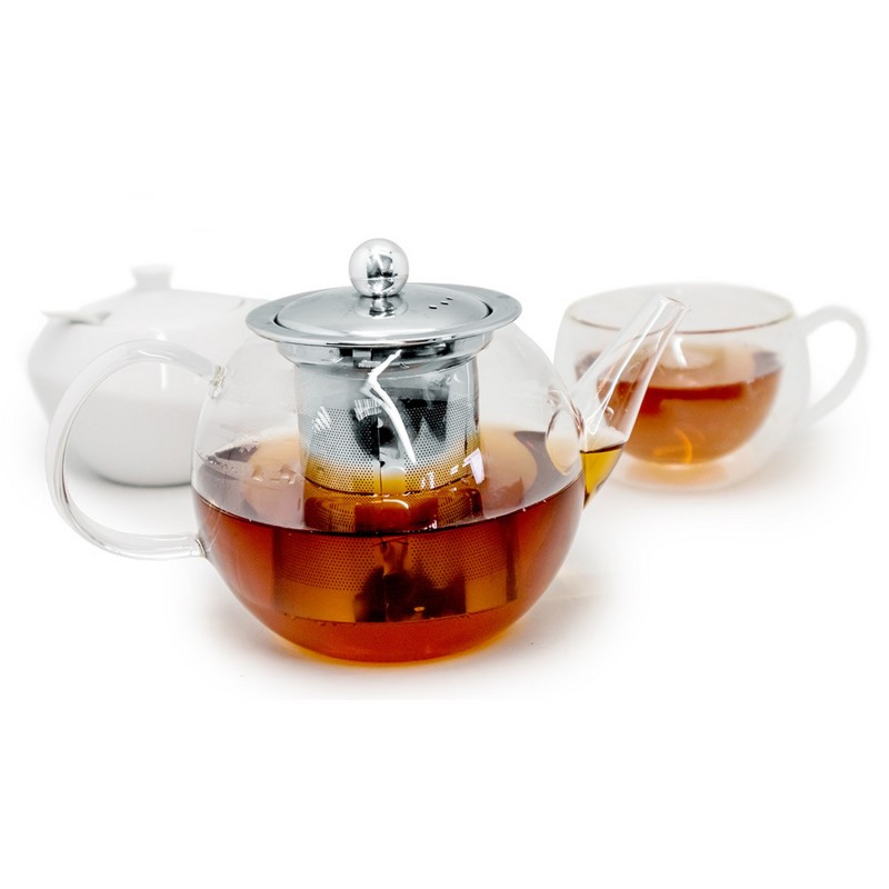 vin bouquet Tetera de cristal transparente Rebajas online