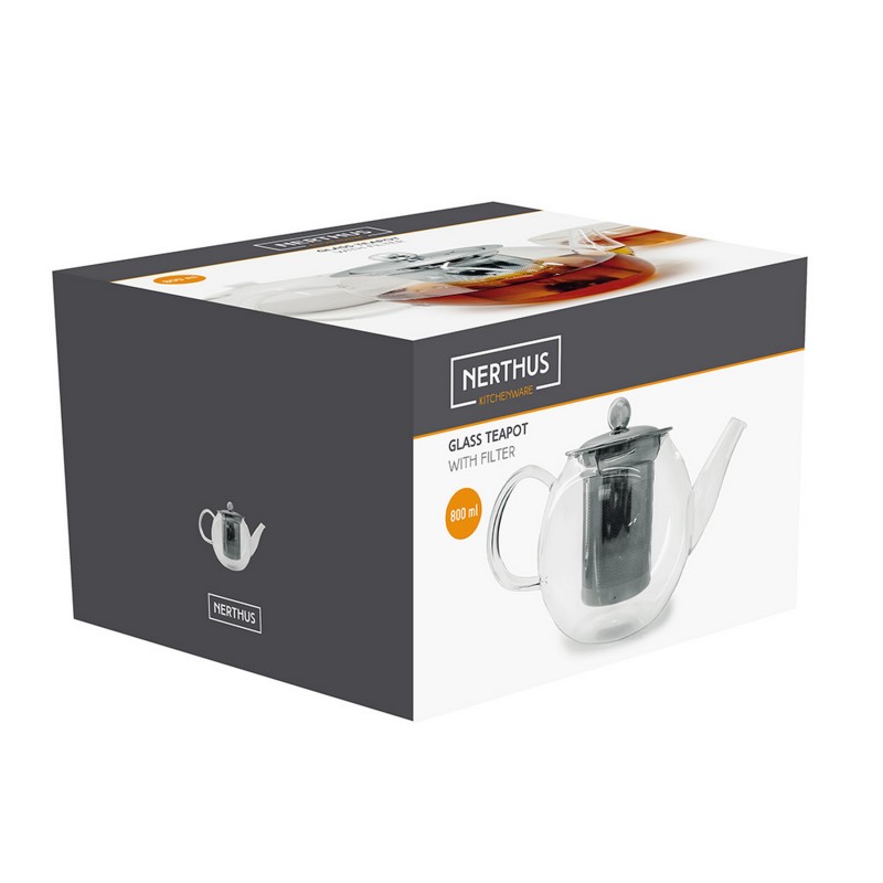 vin bouquet Tetera de cristal transparente Rebajas online