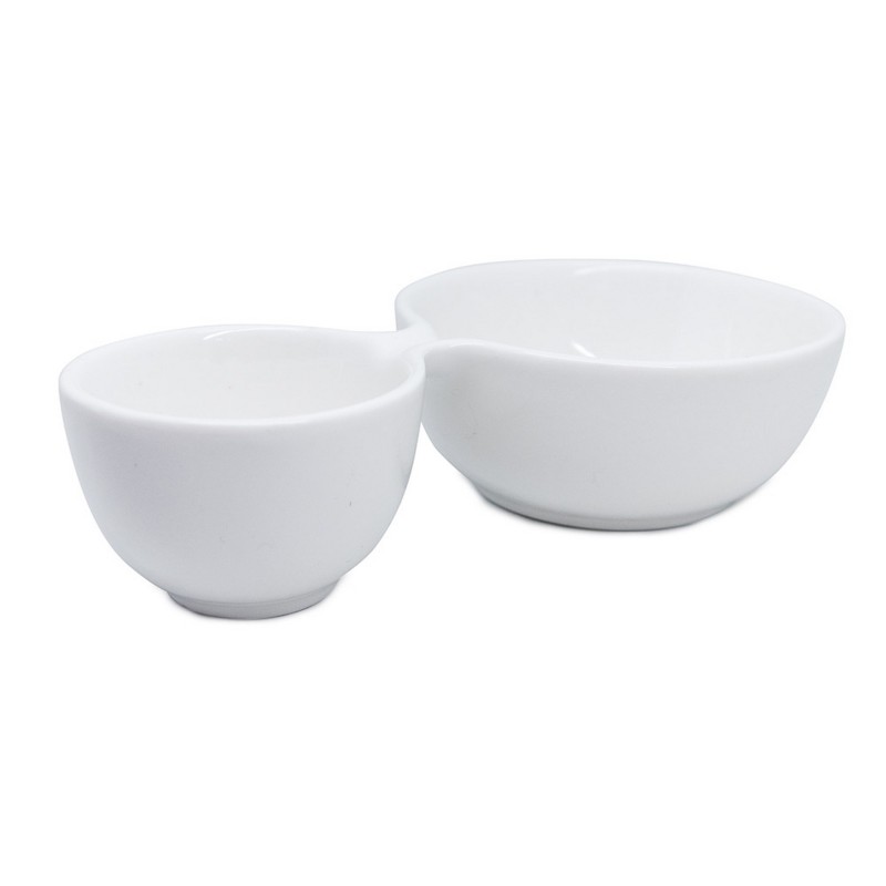 vin bouquet Cuenco de porcelana doble para aperitivos Rebajas top