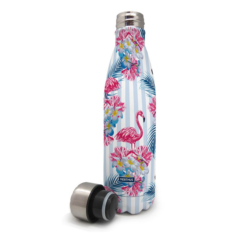 vin bouquet Botella de Doble Pared de Acero inoxidable - 500 ml Flamencos