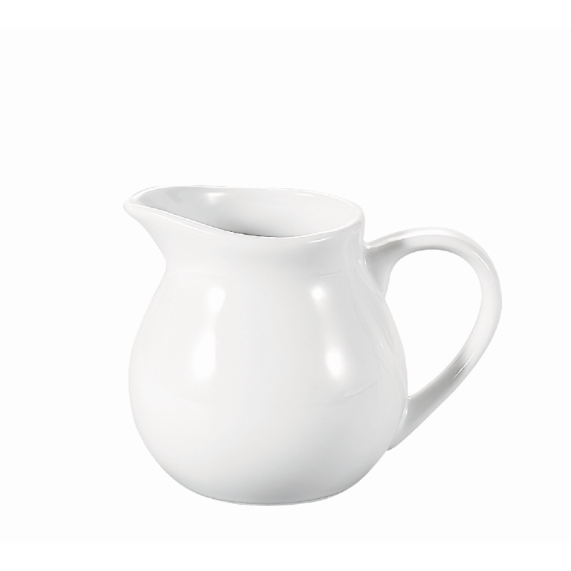 vin bouquet Jarra de Leche de Porcelana de 300 ml Estilo y Practicidad en la Mesa del Desayuno Blanco
