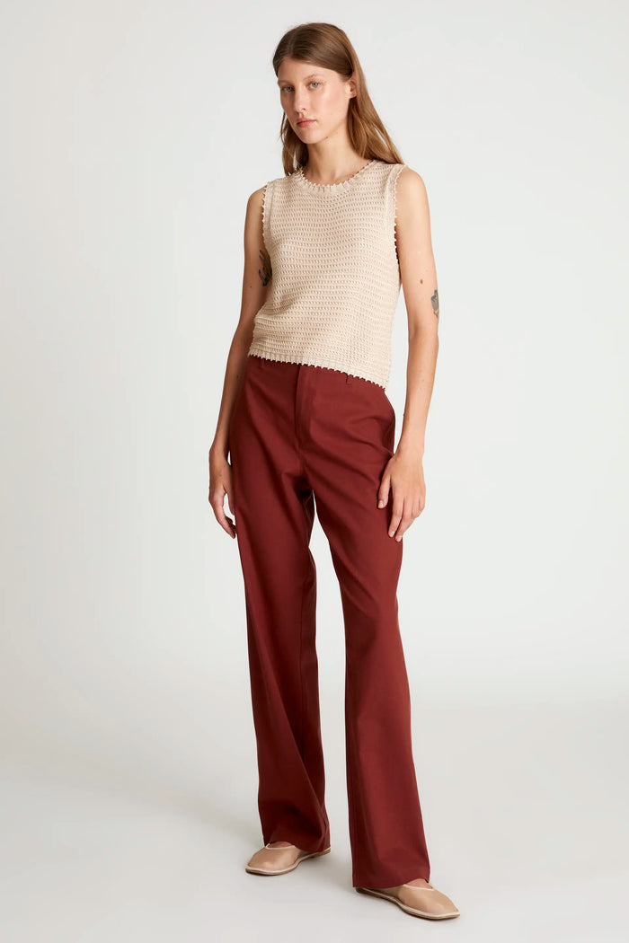 wild pony Top de punto textura waffle blanco Grandes descuentos
