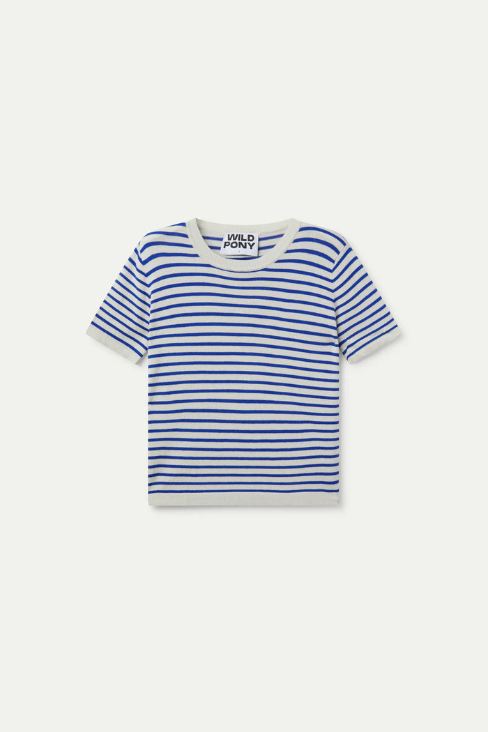 wild pony Top de punto rayas azules Envío internacional gratuito