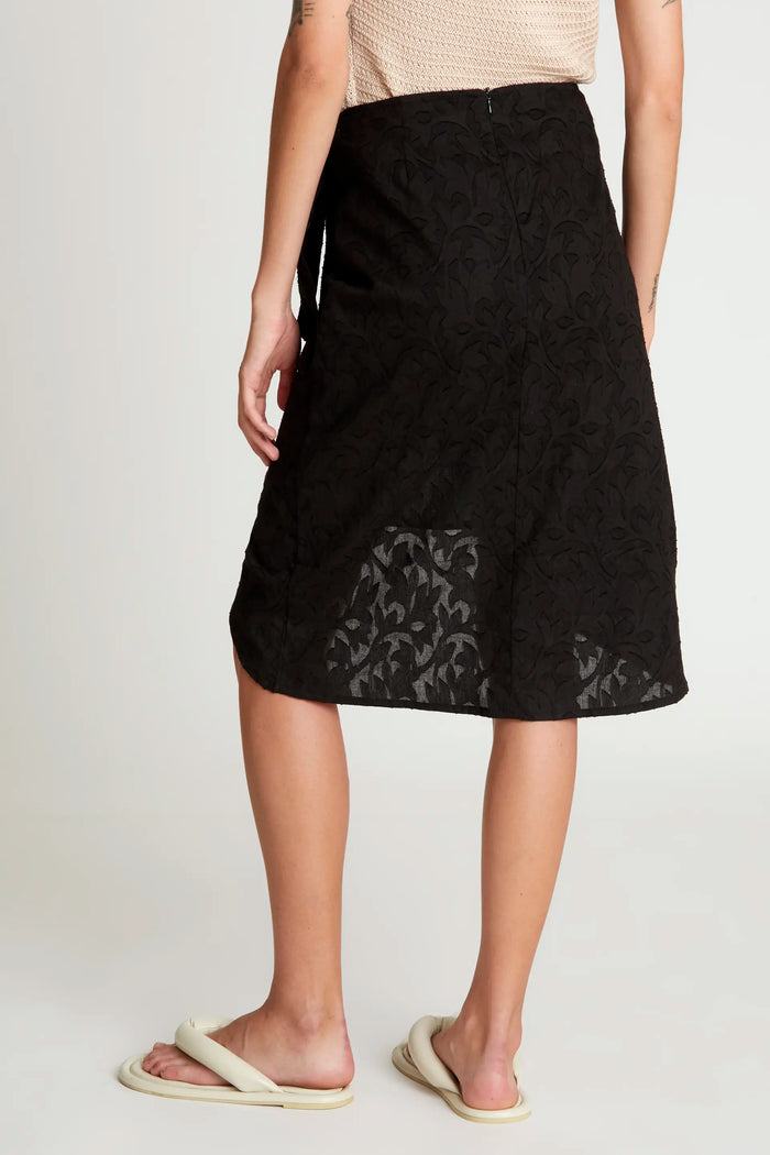 wild pony Falda midi cruzada negra Descuentos del mes