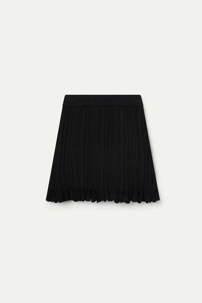 wild pony Falda corta punto volante negra Ofertas especiales