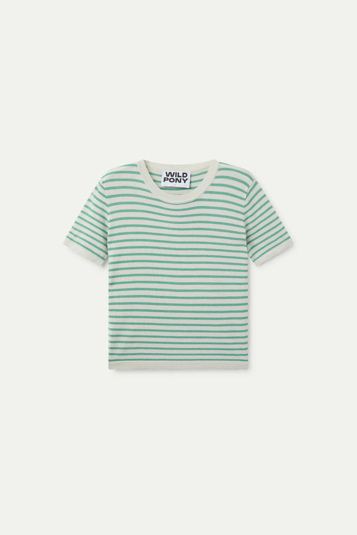 wild pony Top de punto rayas verdes 2025